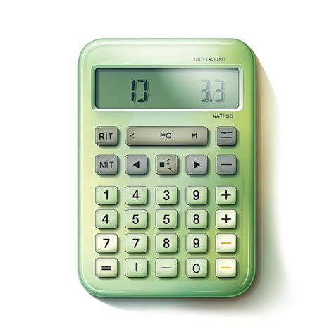 Calculadora De Cor Verde Aquarela Vetor Fundo Branco Vetor Premium