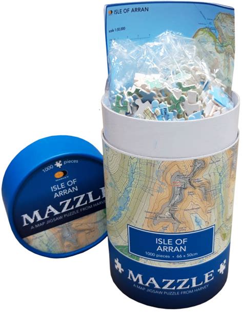 Isle Of Arran Mazzle Map Jigsaw Puzzle Pieces