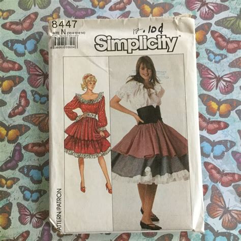 Simplicity 8447 Vintage Sewing Patterns Uncut Misses 80s Etsy