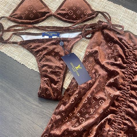 Sexy 3 Piece LV Bikini Depop