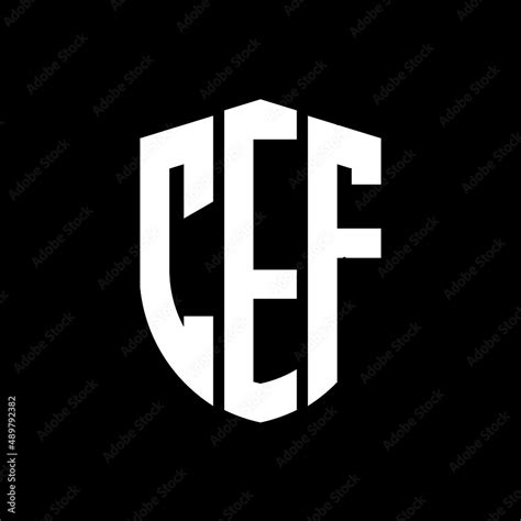 CEF letter logo design. CEF modern letter logo with black background. CEF creative letter logo ...