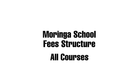 Moringa School Fees structure for all courses 2024 - TVET