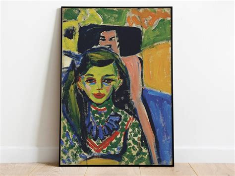 Ernst Ludwig Kirchner Franzi In Front Of Carved Chair Wall Etsy