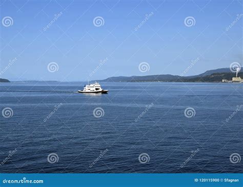 Ferry Near Powell River, BC Stock Photo - Image of british, river ...