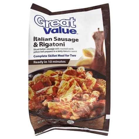 Great Value Italian Sausage Rigatoni Complete Skillet Meal For Two