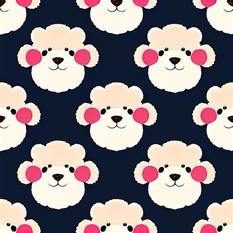 Premium Ai Image Teddy Bears Pattern Seamless