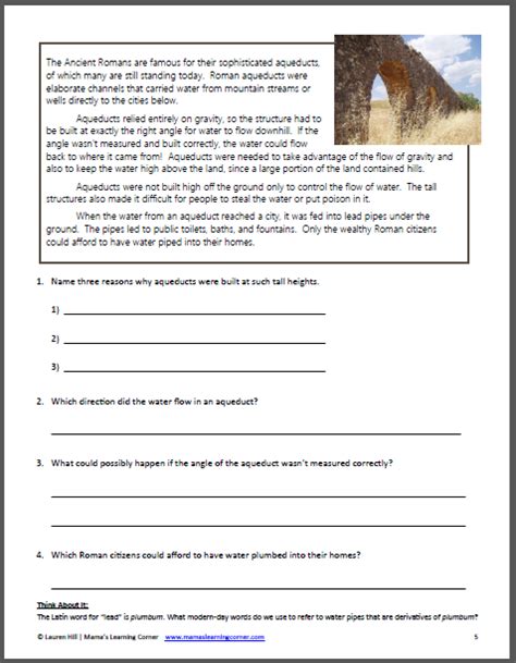 Ancient Rome Worksheet Packet For 1st 3rd Graders Mamas Learning Corner