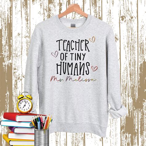 Personalized Teacher Sweatshirt Custom Prek Teacher Crewneck Etsy