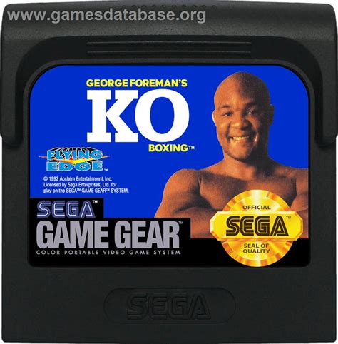 George Foreman S KO Boxing Sega Game Gear Artwork Cartridge