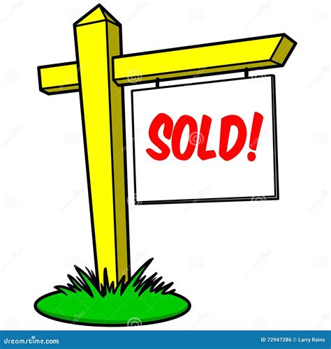 Sold Sign Stock Vector Illustration Of Estate Buying 72947286