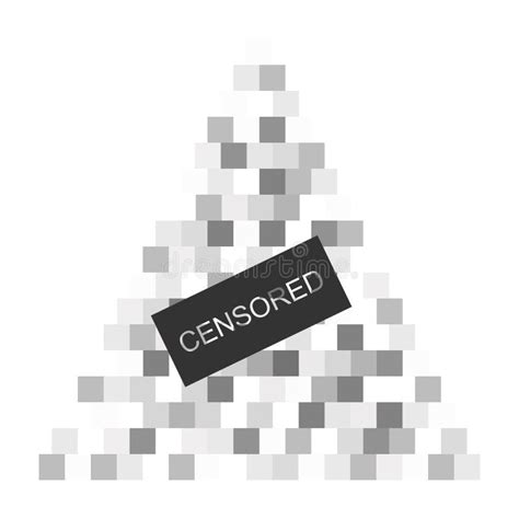 Censor Blur Effect On Transparent Background Gray Checkered Pattern