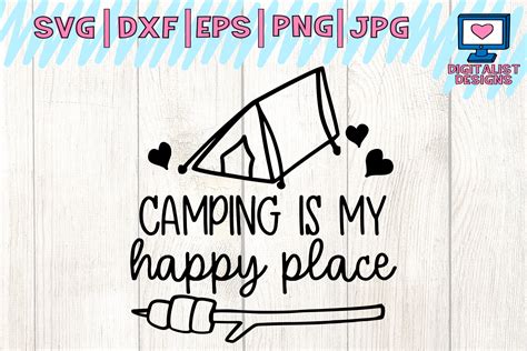 Camping Is My Happy Place Camping Svg Summer Svg Camping Shirt