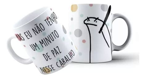 Caneca Porcelana X Cara Cer Mica Flork Meme Minuto De Paz Mercadolivre