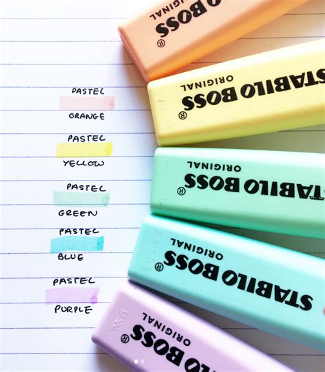 Swatches Of Pastel Color Stabilo Highlighters Stabilo - vrogue.co