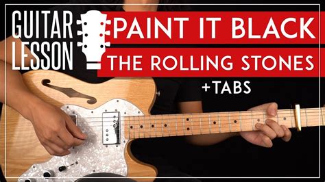 Paint It Black Guitar Tutorial The Rolling Stones Guitar Lesson |Riff ...