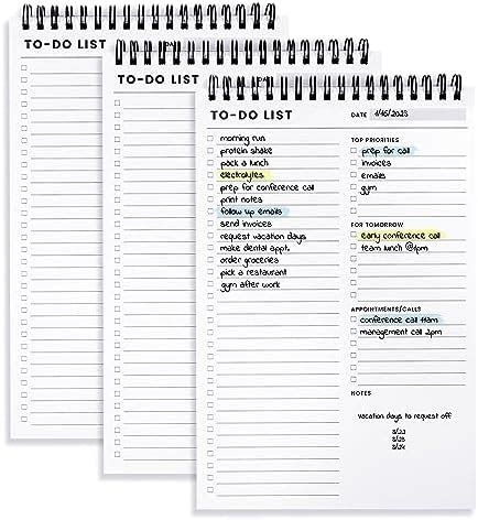 Amazon To Do List Notepad With Multiple Functional Sections