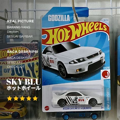 Hot WHEELS NISSAN SKYLINE GTR BCNR WHITE GODZILLA HW J IMPORTS Shopee Singapore