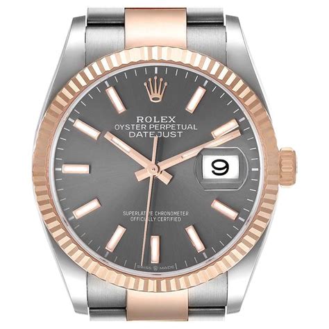 Rolex Datejust Wimbledon Dial Steel Everrose Gold Watch