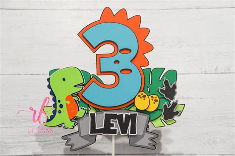 Dinosaur Cake Topper Girl Printable