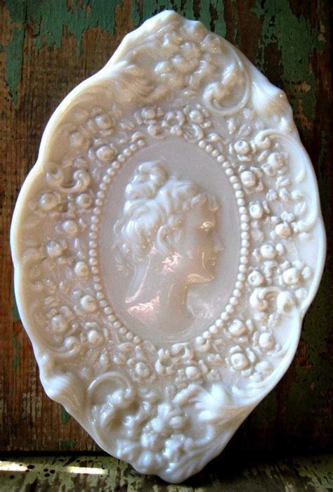 Large Molded Victorian Milk Glass Pin Tray Or Wall Plate Etsy Milk Glass Collection Fenton