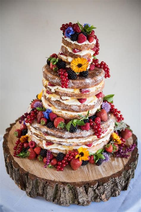 Yummy Rustic Berry Wedding Cakes Deer Pearl Flowers