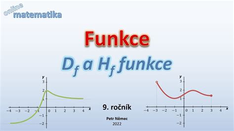 Defini N Obor A Obor Hodnot Funkce Matematika Z Youtube