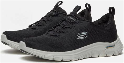 Skechers Arch Fit Vista Gleaming Dames Sneakers Zwart Schoenen Nl