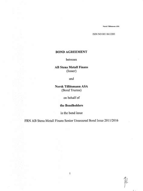 bond agreement