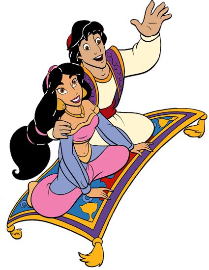 Aladdin and Jasmine Clip Art | Disney Clip Art Galore