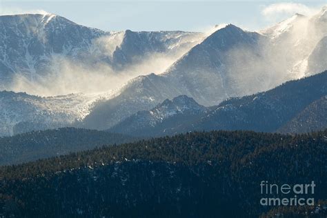 Blowing Snow On Pikes Peak Colorado Photograph By Steven Krull Fine