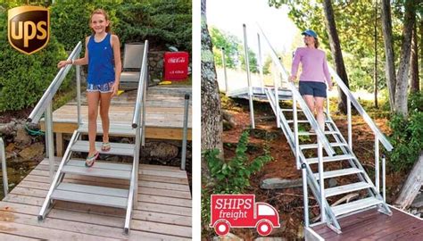 Portable aluminum stairs for beach or waterfront access — The Dock Doctors