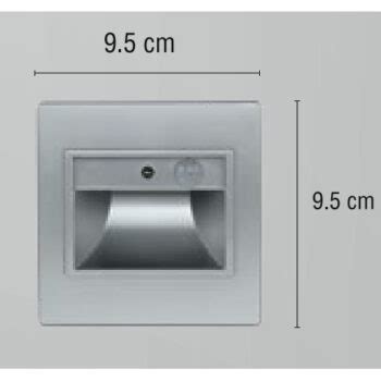 Desc Luminario Con Sensor Para Empotrar En Muro Color Grafito Modelo