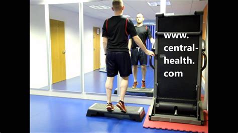 Eccentric Single Calf Raises Off Step | Central Health Physiotherapy