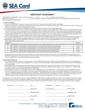 Fillable Online THIS MERCHANT AGREEMENT Made And Entered Into As Of