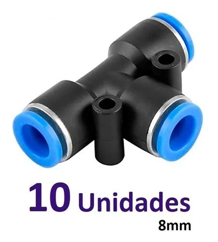 Uni O Tee Mm Unidades Conex O Pneum Tica Tubo Emenda Mercadolivre