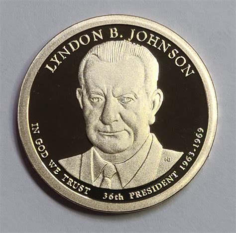 2015 S Lyndon Johnson Presidential Dollar Proof 65 Gem For Sale