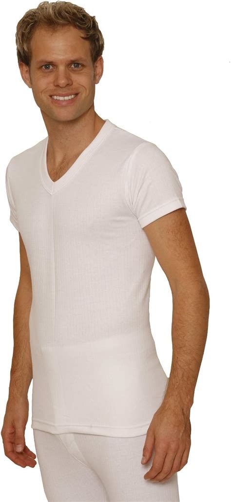 Octave 3 Pack Mens Thermal Underwear Short Sleeve V Neck T Shirtvest