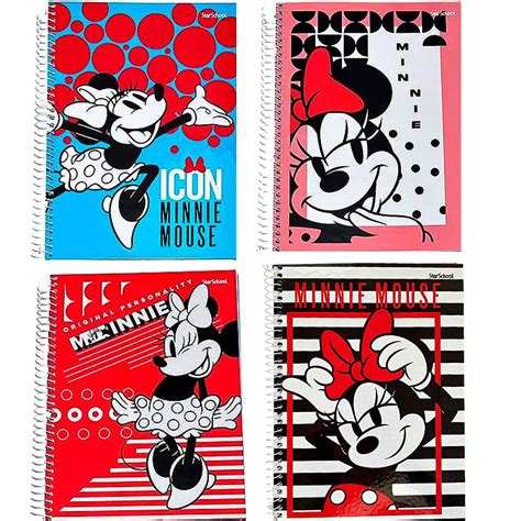 Caderno Espiral Capa Dura 1 Matéria 80 Fls Minnie Jandaia