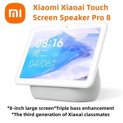 Xiaomi Xiaoai Touch Screen Speaker Pro 8 8 Inch Large Screen Triple