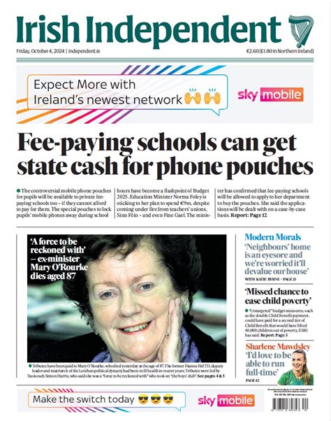 Irish Independent On Linkedin Here Is Todays Front Page Of The Irish