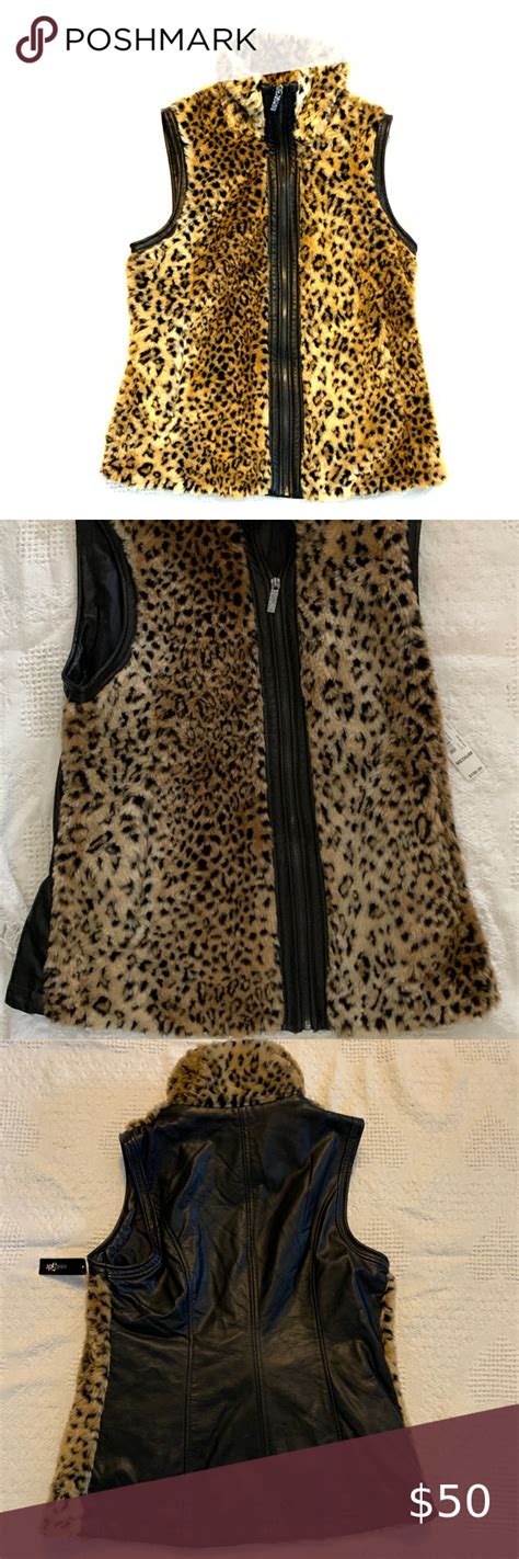 East 5th Faux Furleather Vest Size Medium