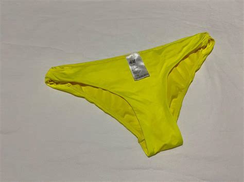 H M Yellow Bikini Women S Fashion Swimwear Bikinis Swimsuits On Carousell