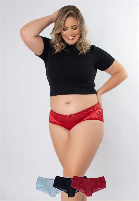 Kit Calcinhas Amor Plus Size Microfibra Concept Lingerie A Partir