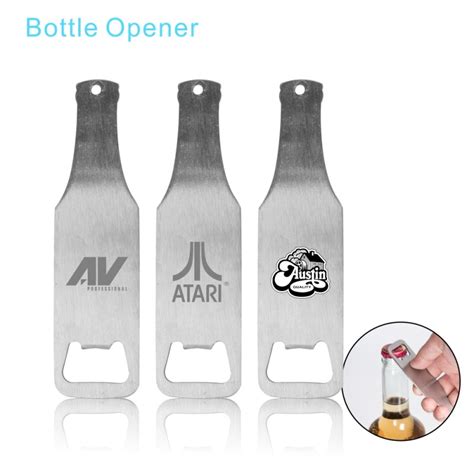 BO08 Bottle Shaped Heavy Duty Stainless Steel Flat Bottle Opener