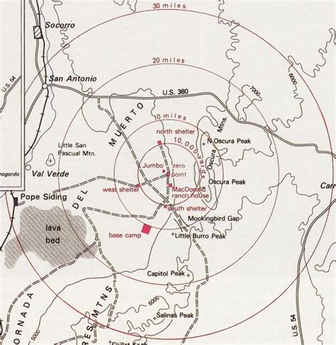 Manhattan Project Map Of Trinity Test Site