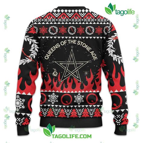 Skull Kiss Queens Of The Stone Age Ugly Christmas Sweater Tagolife