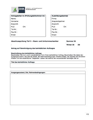 Ausfüllbar Online nordschwarzwald ihk24 Antragsteller in