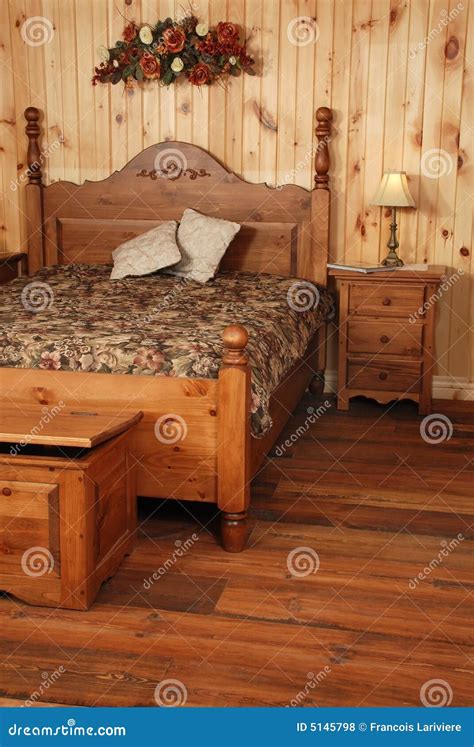 Old Pine Wood Bedroom Set Royalty Free Stock Photos - Image: 5145798