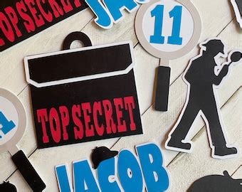 Detective Birthday Banner Secret Agent Birthday Banner Spy Etsy