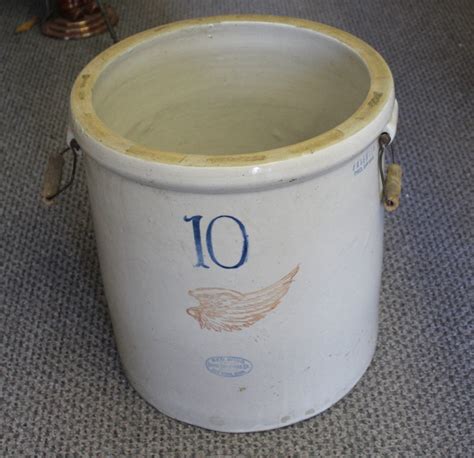 Bargain John S Antiques Antique Gallon Red Wing Stoneware Crock